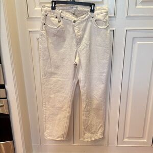 Abercrombie curve love The Dad women’s Cream Jeans size 33/16R